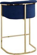 Navy velvet contemporary bar stool by Meridian additional picture 4
