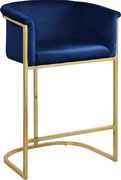 Navy velvet contemporary bar stool by Meridian additional picture 5