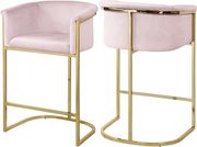 Pink velvet contemporary bar stool by Meridian additional picture 2