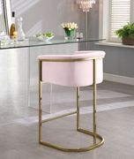 Pink velvet contemporary bar stool by Meridian additional picture 3