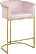 Pink velvet contemporary bar stool by Meridian additional picture 5
