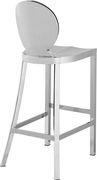 Silver chrome metal contemporary bar stool additional photo 4 of 4