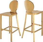 Golden chrome contemporary bar stool by Meridian additional picture 3