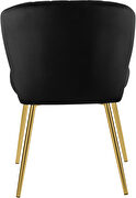 Velvet upholstery contemporary dining chair w/ gold legs by Meridian additional picture 7