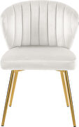 Velvet upholstery contemporary dining chair w/ gold legs by Meridian additional picture 4