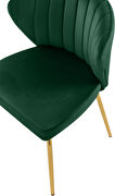 Velvet upholstery contemporary dining chair w/ gold legs by Meridian additional picture 3