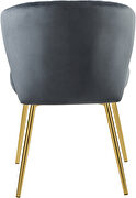 Velvet upholstery contemporary dining chair w/ gold legs by Meridian additional picture 5
