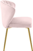 Velvet upholstery contemporary dining chair w/ gold legs by Meridian additional picture 6