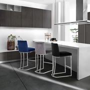 Black velvet / chrome frame bar stool by Meridian additional picture 2