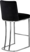 Black velvet / chrome frame bar stool by Meridian additional picture 4
