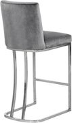 Gray velvet / chrome frame bar stool by Meridian additional picture 4