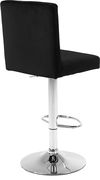 Adjustable height modern bar stool in black velvet by Meridian additional picture 5