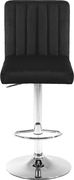 Adjustable height modern bar stool in black velvet by Meridian additional picture 6