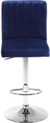 Adjustable height modern bar stool in navy velvet by Meridian additional picture 6