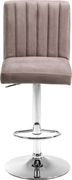 Adjustable height modern bar stool in pink velvet by Meridian additional picture 6