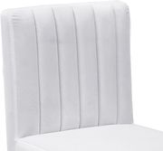 Adjustable height modern bar stool in white velvet by Meridian additional picture 6