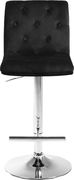 Elegant tufted black velvet bar stool by Meridian additional picture 4