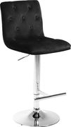 Elegant tufted black velvet bar stool by Meridian additional picture 5