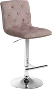 Elegant tufted pink velvet bar stool by Meridian additional picture 3