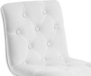 Elegant tufted white velvet bar stool by Meridian additional picture 4