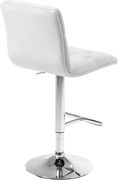 Elegant tufted white velvet bar stool by Meridian additional picture 5
