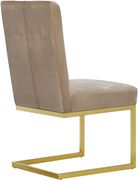 Gold stainless steel base / beige velvet chair by Meridian additional picture 2