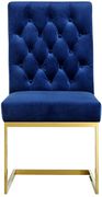 Gold stainless steel base / blue velvet chair by Meridian additional picture 2