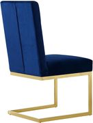 Gold stainless steel base / blue velvet chair by Meridian additional picture 3