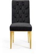 Rich gold stainless steel base / black velvet chair by Meridian additional picture 2