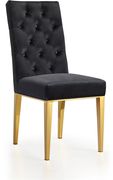 Rich gold stainless steel base / black velvet chair by Meridian additional picture 4