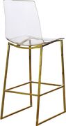 Acrylic / gold bar stool in contemporary style by Meridian additional picture 2
