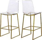 Acrylic / gold bar stool in contemporary style by Meridian additional picture 3