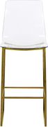 Acrylic / gold bar stool in contemporary style by Meridian additional picture 4
