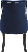 Navy velvet dining chair w/ chrome nailheads by Meridian additional picture 2