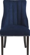 Navy velvet dining chair w/ chrome nailheads by Meridian additional picture 4