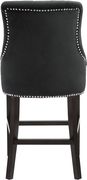 Black velvet fabric bar stool w/ chrome nailhead trim by Meridian additional picture 4