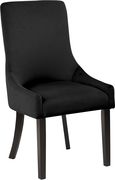 Contemporary black velvet dining chair pair by Meridian additional picture 4