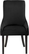 Contemporary black velvet dining chair pair by Meridian additional picture 5