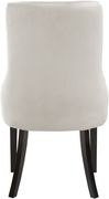 Contemporary cream velvet dining chair pair by Meridian additional picture 2