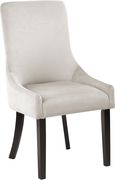 Contemporary cream velvet dining chair pair by Meridian additional picture 4