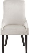 Contemporary cream velvet dining chair pair by Meridian additional picture 5