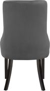 Contemporary gray velvet dining chair pair by Meridian additional picture 2
