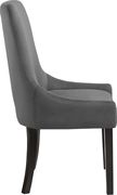 Contemporary gray velvet dining chair pair by Meridian additional picture 3