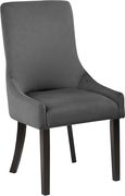 Contemporary gray velvet dining chair pair by Meridian additional picture 4