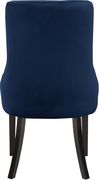 Contemporary navy velvet dining chair pair by Meridian additional picture 2