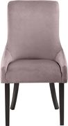 Contemporary pink velvet dining chair pair by Meridian additional picture 3