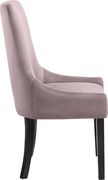 Contemporary pink velvet dining chair pair by Meridian additional picture 4