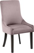 Contemporary pink velvet dining chair pair by Meridian additional picture 5