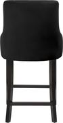 Set of black velvet contemporary bar stools by Meridian additional picture 2