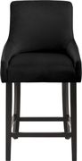 Set of black velvet contemporary bar stools by Meridian additional picture 4